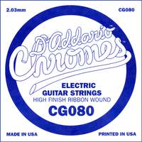 D'Addario CG080 Flat Wound Electric Guitar Single String, .080