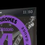 D'Addario ECG24 Chromes Flat Wound Electric Guitar Strings, Jazz Light, 11-50 Product Image