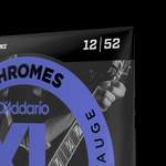 D'Addario ECG25 Chromes Flat Wound Electric Guitar Strings, Light, 12-52 Product Image