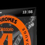 D'Addario ECG26 Chromes Flat Wound Electric Guitar Strings, Medium, 13-56 Product Image