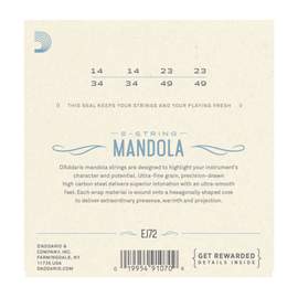 D'Addario EJ72 Phosphor Bronze Mandola Strings, Light, 14-49