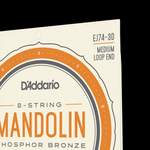 D'Addario EJ74-3D Mandolin Strings, Phosphor Bronze, Medium, 11-40, 3 Sets Product Image
