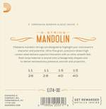 D'Addario EJ74-3D Mandolin Strings, Phosphor Bronze, Medium, 11-40, 3 Sets Product Image