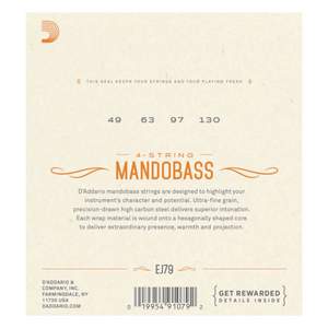 D'Addario J79 Copper Mandobass Strings, 49-130