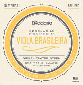 D'Addario EJ82C Viola Brasileira Set, Cebolao Mi and Boiadeira