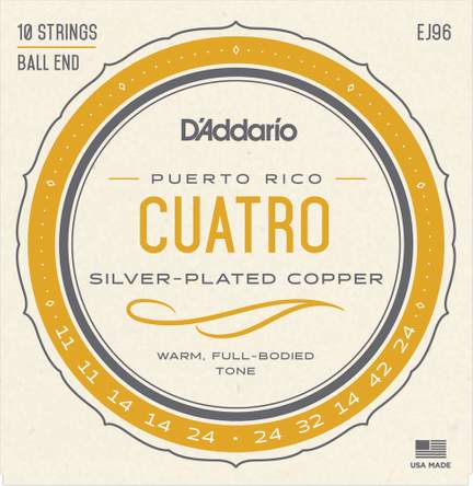 D'Addario EJ96 Cuatro-Puerto Rico Strings