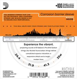 D'Addario EJ99B Pro-Arté Carbon Ukulele Strings, Baritone