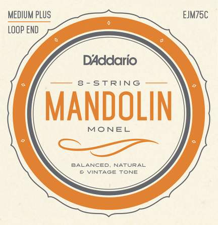 D'Addario EJM75C Monel Mandolin Strings, Medium Plus, 11-41