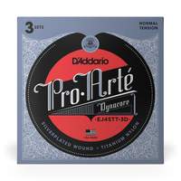 D'Addario EJ45TT ProArte DynaCore Classical Guitar Strings, Titanium Trebles, Normal Tension, 3 Sets