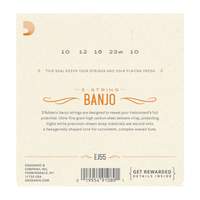D'Addario EJ55 5-String Banjo Strings, Phosphor Bronze, Medium, 10-23