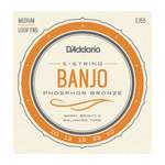 D'Addario EJ55 5-String Banjo Strings, Phosphor Bronze, Medium, 10-23 Product Image