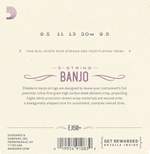 D'Addario EJ60+ 5-String Banjo Strings, Nickel, Light Plus, 9.5-20 Product Image
