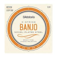 D'Addario EJ61 5-String Banjo Strings, Nickel, Medium 10-23