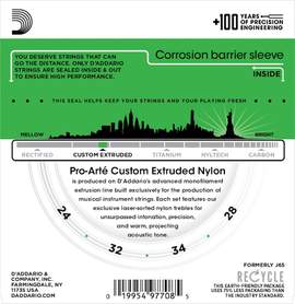 D'Addario EJ65S Pro-Arté Custom Extruded Nylon Ukulele Strings, Soprano
