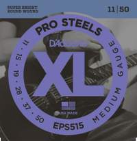 D'Addario EPS515 ProSteels Electric Guitar Strings, Medium, 11-50