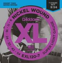 D'Addario EXL120-7 Nickel Wound 7-String Electric Guitar Strings, Super Light, 09-54