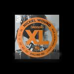 D'Addario EXL140-3D Nickel Wound Electric Guitar Strings, Light Top/Heavy Bottom, 10-52, 3 sets Product Image