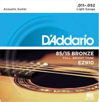 D'Addario EZ910 85/15 Bronze Acoustic Guitar Strings - 11-52