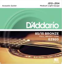 D'Addario EZ920 85/15 Bronze Acoustic Guitar Strings - 12-54