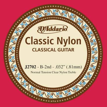 D'Addario J2702  Student Nylon Classical Guitar Single String, Normal Tension, Second String