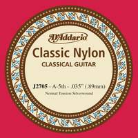 D'Addario J2705  Student Nylon Classical Guitar Single String, Normal Tension, Fifth String