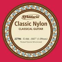D'Addario J2706  Student Nylon Classical Guitar Single String, Normal Tension, Sixth String