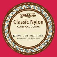 D'Addario J27H01 Student Nylon Classical Guitar Single String, Hard Tension, First String