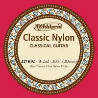 D'Addario J27H02  Student Nylon Classical Guitar Single String, Hard Tension, Second String