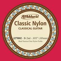 D'Addario J27H02  Student Nylon Classical Guitar Single String, Hard Tension, Second String