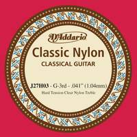 D'Addario J27H03  Student Nylon Classical Guitar Single String, Hard Tension, Third String