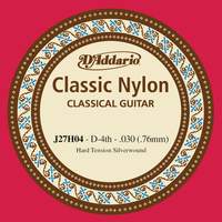 D'Addario J27H04  Student Nylon Classical Guitar Single String, Hard Tension, Fourth String