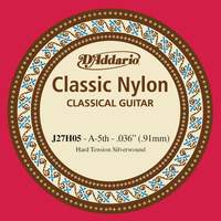 D'Addario J27H05  Student Nylon Classical Guitar Single String, Hard Tension, Fifth String