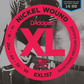 D'Addario EXL157 Nickel Wound Electric Guitar Strings, Baritone Medium, 14-68 
