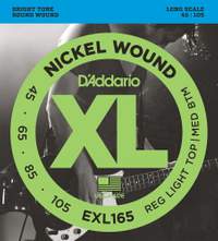 D'Addario EXL165 Nickel Wound Bass Guitar Strings, Custom Light, 45-105, Long Scale
