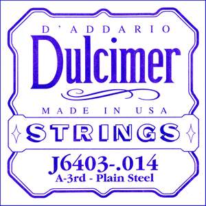 D'Addario J6403 Plain Steel Dulcimer Single String, .014