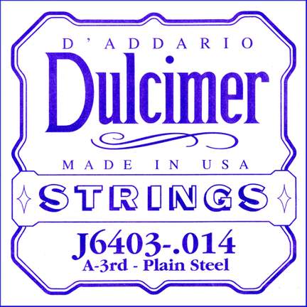 D'Addario J6403 Plain Steel Dulcimer Single String, .014