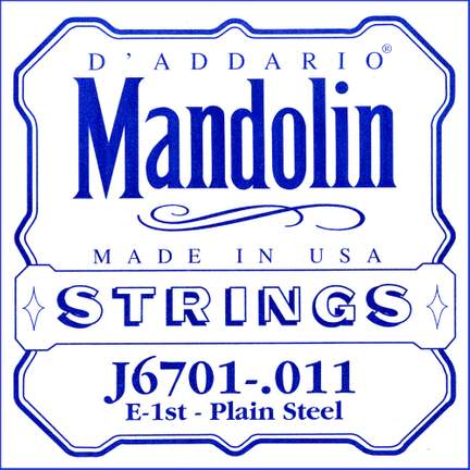 D'Addario J6701 Nickel Mandolin Single String, .011
