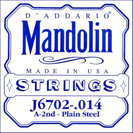 D'Addario J6702 Nickel Mandolin Single String, .014