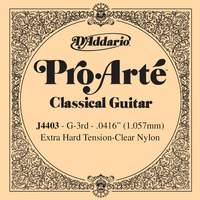 D'Addario J4403 Pro-Arte Nylon Classical Guitar Single String, Extra-Hard Tension, Third String