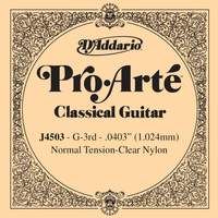 D'Addario J4503 Pro-Arte Nylon Classical Guitar Single String, Normal Tension, Third String