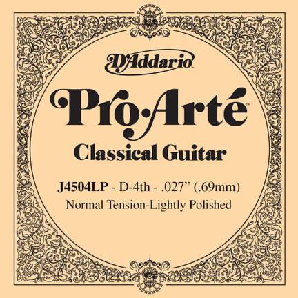 D'Addario J4504LP Pro-Arte Composite Classical Guitar Single String, Normal Tension, Fourth String