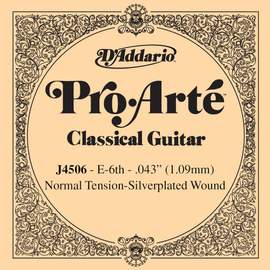 D'Addario J4506 Pro-Arte Nylon Classical Guitar Single String, Normal Tension, Sixth String