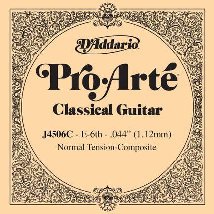 D'Addario J4506C Pro-Arte Composite Classical Guitar Single String, Normal Tension, Sixth String