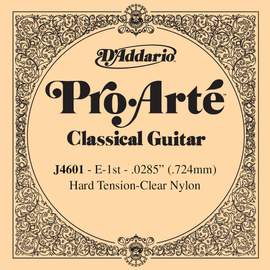 D'Addario J4601 Pro-Arte Nylon Classical Guitar Single String, Hard Tension, First String