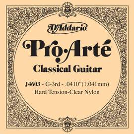 D'Addario J4603 Pro-Arte Nylon Classical Guitar Single String, Hard Tension, Third String