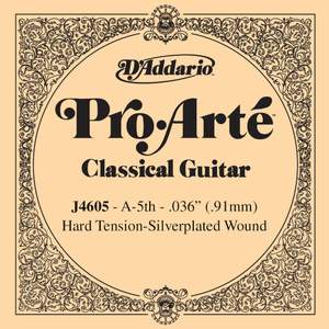 D'Addario J4605 Pro-Arte Nylon Classical Guitar Single String, Hard Tension, Fifth String