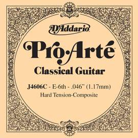 D'Addario J4606C Pro-Arte Nylon Classical Guitar Single String, Hard Tension, Sixth String