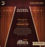 D'Addario NB1047 Nickel Bronze Acoustic Guitar Strings, Extra Light, 10-47 Product Image