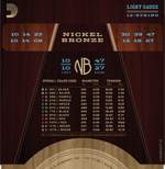 D'Addario NB1047-12 Nickel Bronze Acoustic Guitar Strings, 12-String, Light 10-47 Product Image