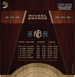 D'Addario NB1252BT Nickel Bronze Acoustic Guitar Strings, Balanced Tension Light, 12-52 Product Image